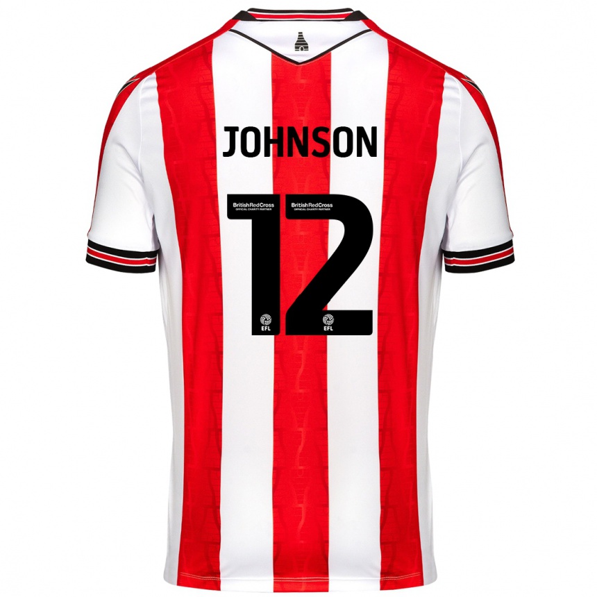 Vaikiškas Daniel Johnson #12 Raudona Balta Namų Marškinėliai 2024/25 T-Shirt