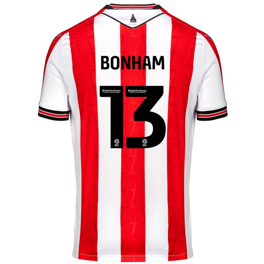 Vaikiškas Jack Bonham #13 Raudona Balta Namų Marškinėliai 2024/25 T-Shirt