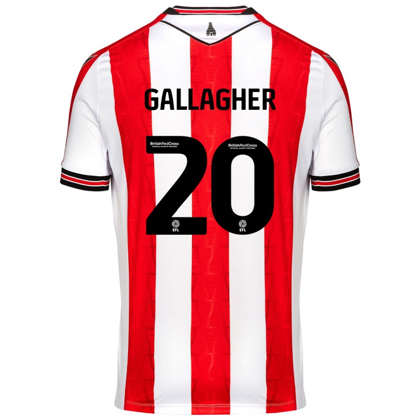 Vaikiškas Sam Gallagher #20 Raudona Balta Namų Marškinėliai 2024/25 T-Shirt