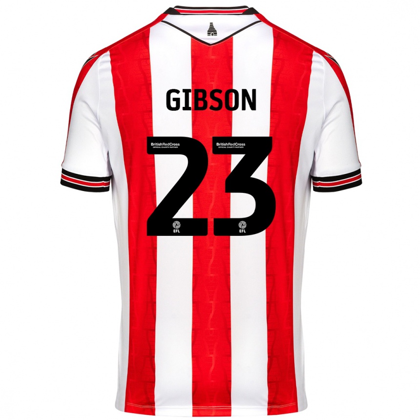 Vaikiškas Ben Gibson #23 Raudona Balta Namų Marškinėliai 2024/25 T-Shirt