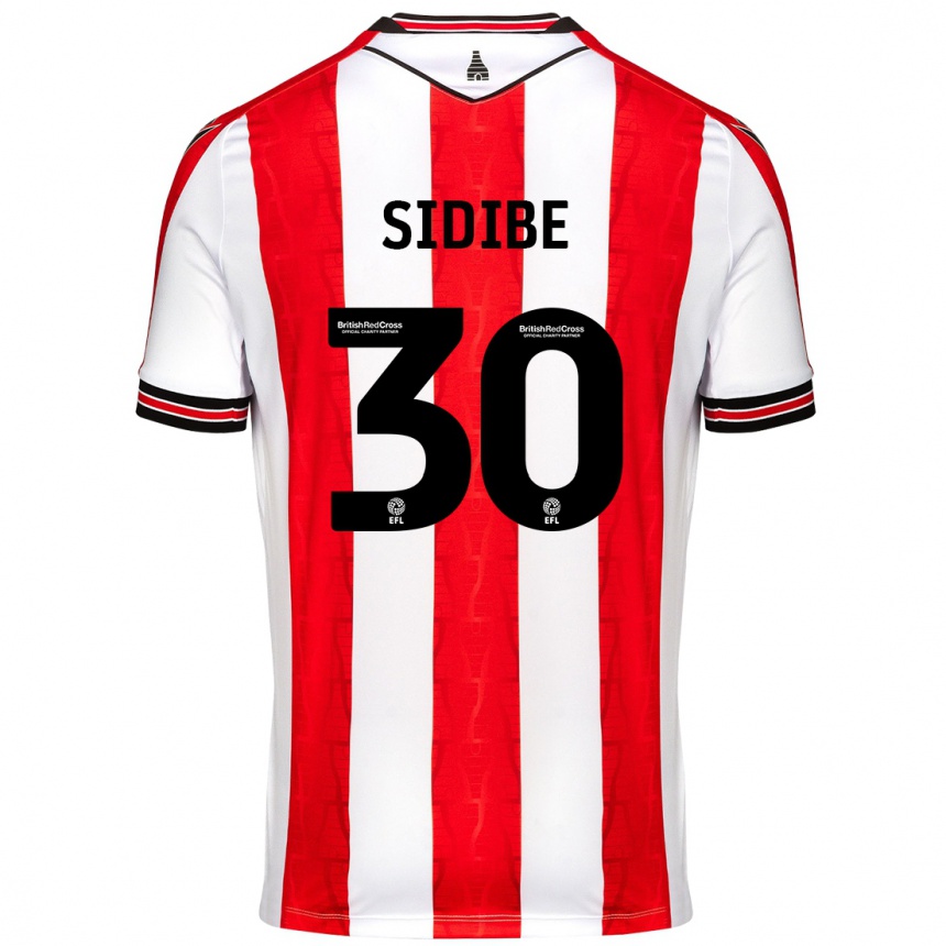 Vaikiškas Souleymane Sidibe #30 Raudona Balta Namų Marškinėliai 2024/25 T-Shirt