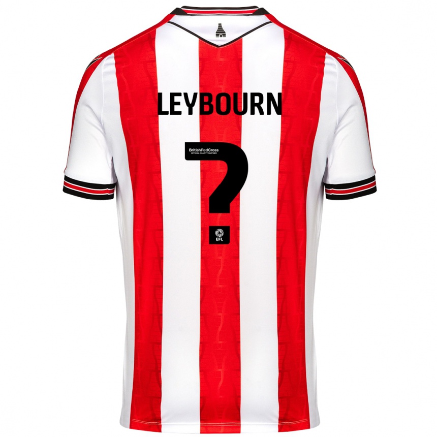 Vaikiškas Charlie Leybourn #0 Raudona Balta Namų Marškinėliai 2024/25 T-Shirt