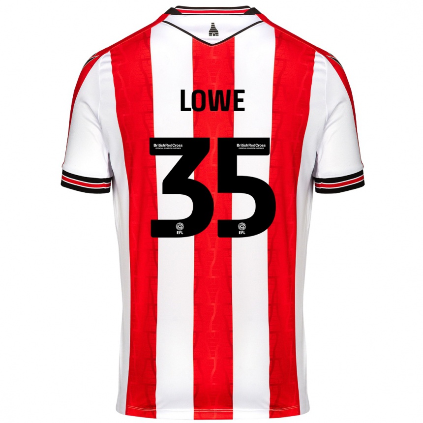 Vaikiškas Nathan Lowe #35 Raudona Balta Namų Marškinėliai 2024/25 T-Shirt