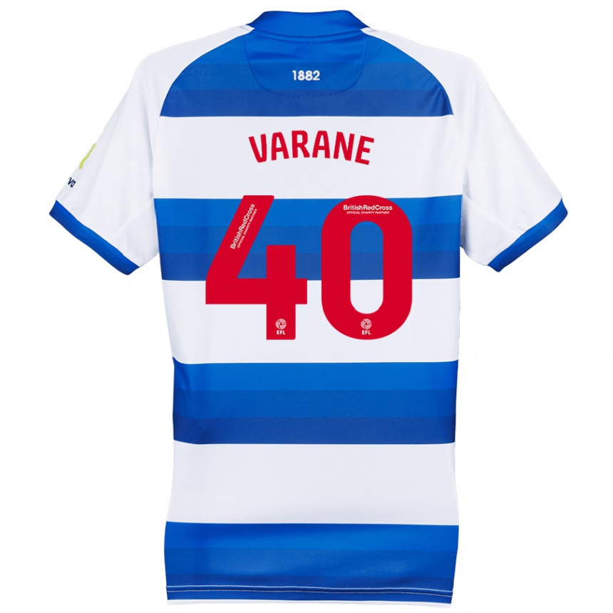 Vaikiškas Jonathan Varane #40 Balta Mėlyna Namų Marškinėliai 2024/25 T-Shirt