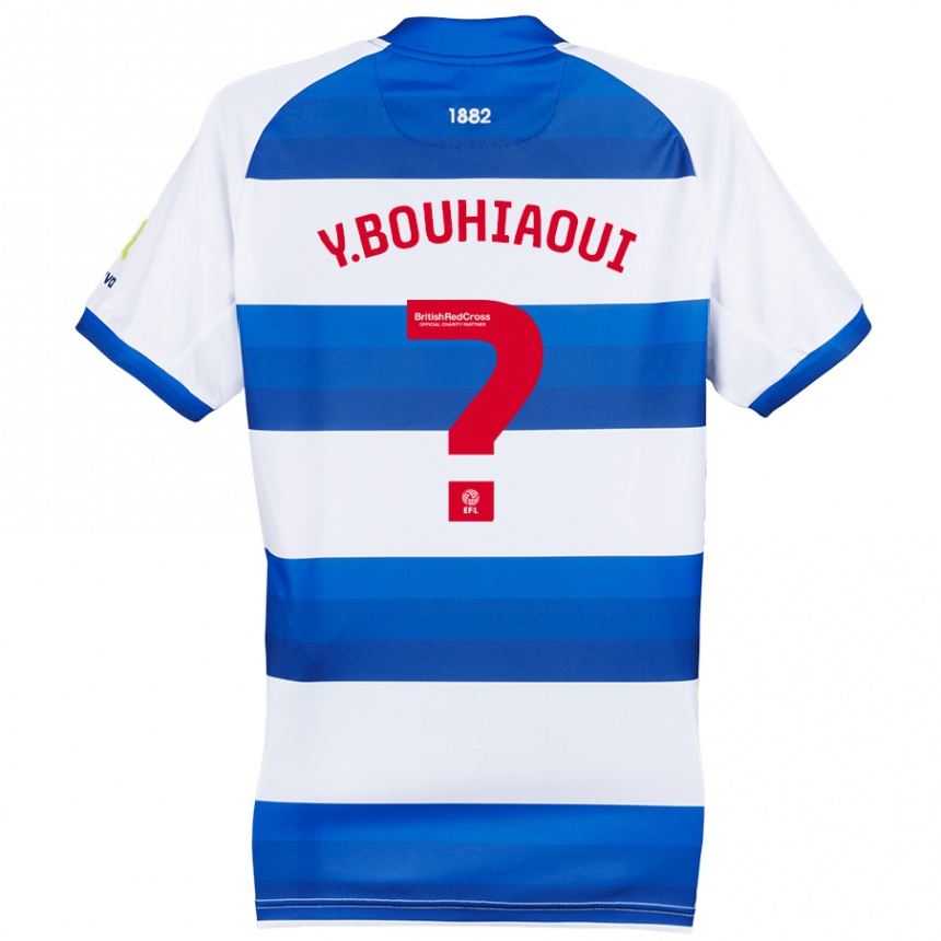 Vaikiškas Youssef Bouhiaoui #0 Balta Mėlyna Namų Marškinėliai 2024/25 T-Shirt