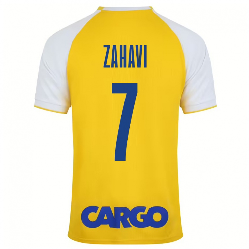 Vaikiškas Eran Zahavi #7 Geltona Balta Namų Marškinėliai 2024/25 T-Shirt