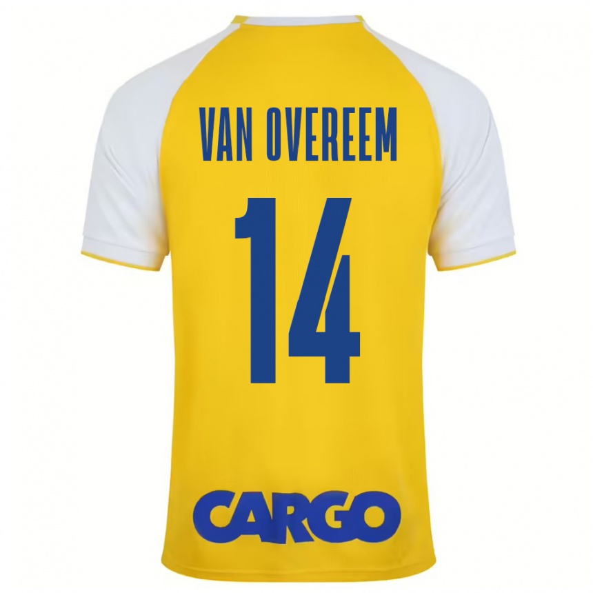 Vaikiškas Joris Van Overeem #14 Geltona Balta Namų Marškinėliai 2024/25 T-Shirt