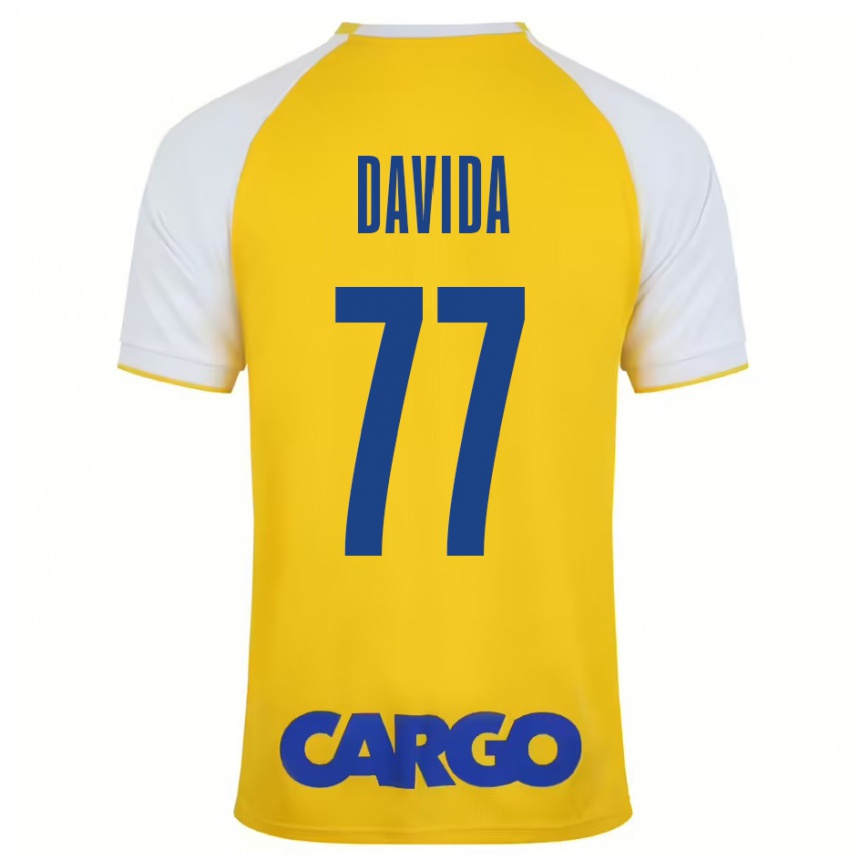 Vaikiškas Osher Davida #77 Geltona Balta Namų Marškinėliai 2024/25 T-Shirt