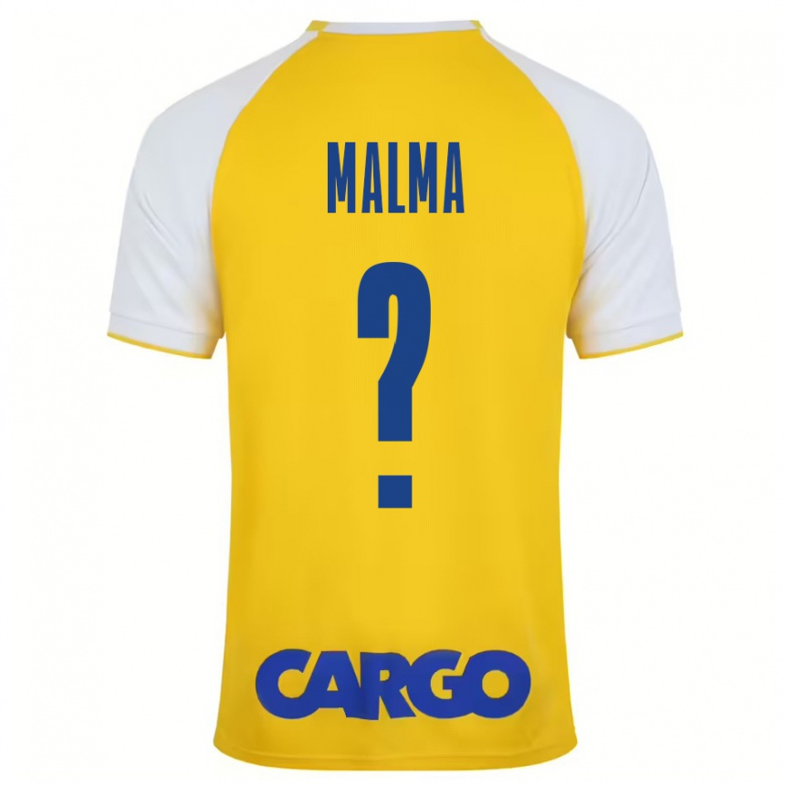 Vaikiškas Itay Malma #0 Geltona Balta Namų Marškinėliai 2024/25 T-Shirt