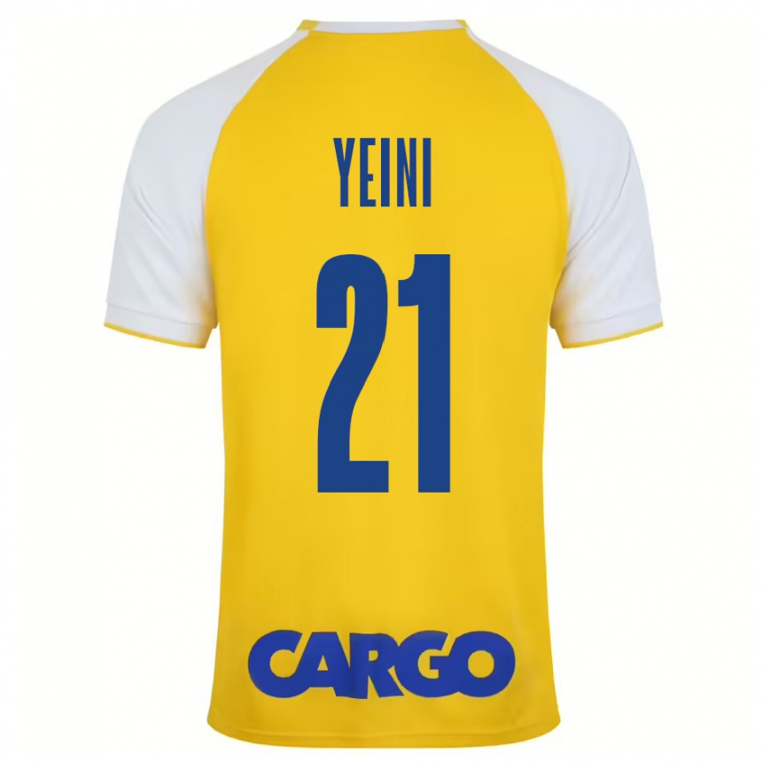 Vaikiškas Sheran Yeini #21 Geltona Balta Namų Marškinėliai 2024/25 T-Shirt