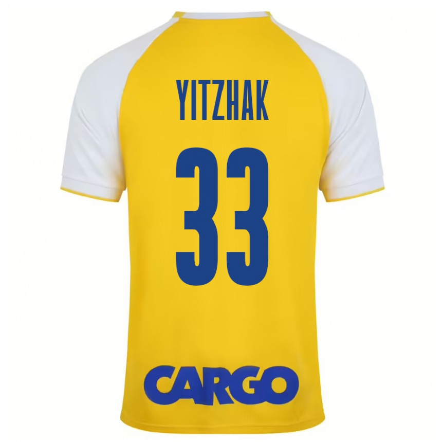 Vaikiškas Or Yitzhak #33 Geltona Balta Namų Marškinėliai 2024/25 T-Shirt