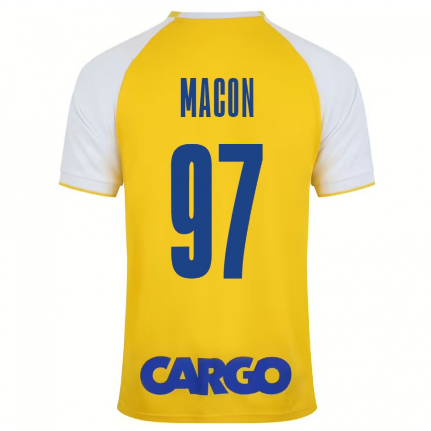 Vaikiškas Yvann Maçon #97 Geltona Balta Namų Marškinėliai 2024/25 T-Shirt