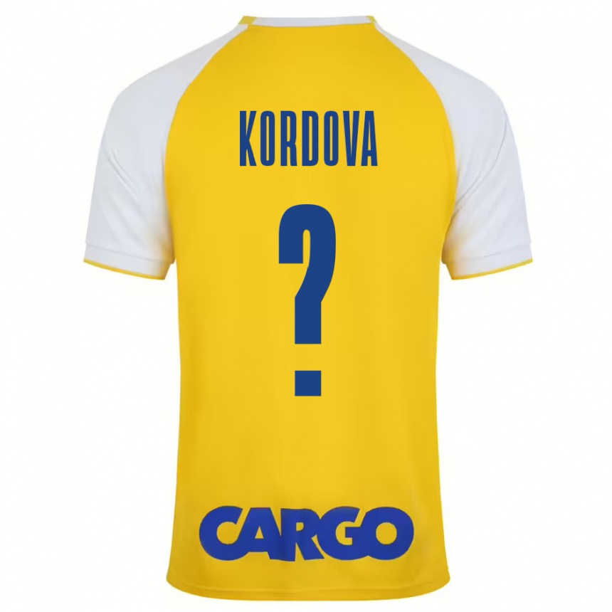 Vaikiškas Adir Kordova #0 Geltona Balta Namų Marškinėliai 2024/25 T-Shirt