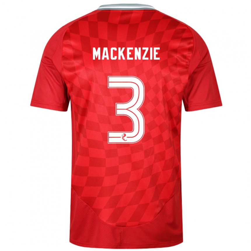 Vaikiškas Jack Mackenzie #3 Raudona Namų Marškinėliai 2024/25 T-Shirt