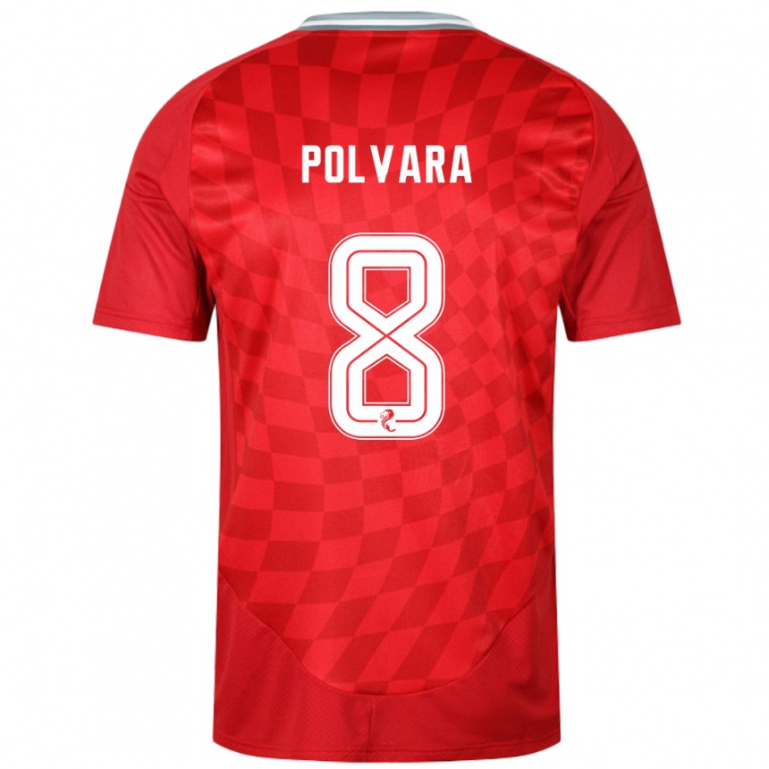 Vaikiškas Dante Polvara #8 Raudona Namų Marškinėliai 2024/25 T-Shirt