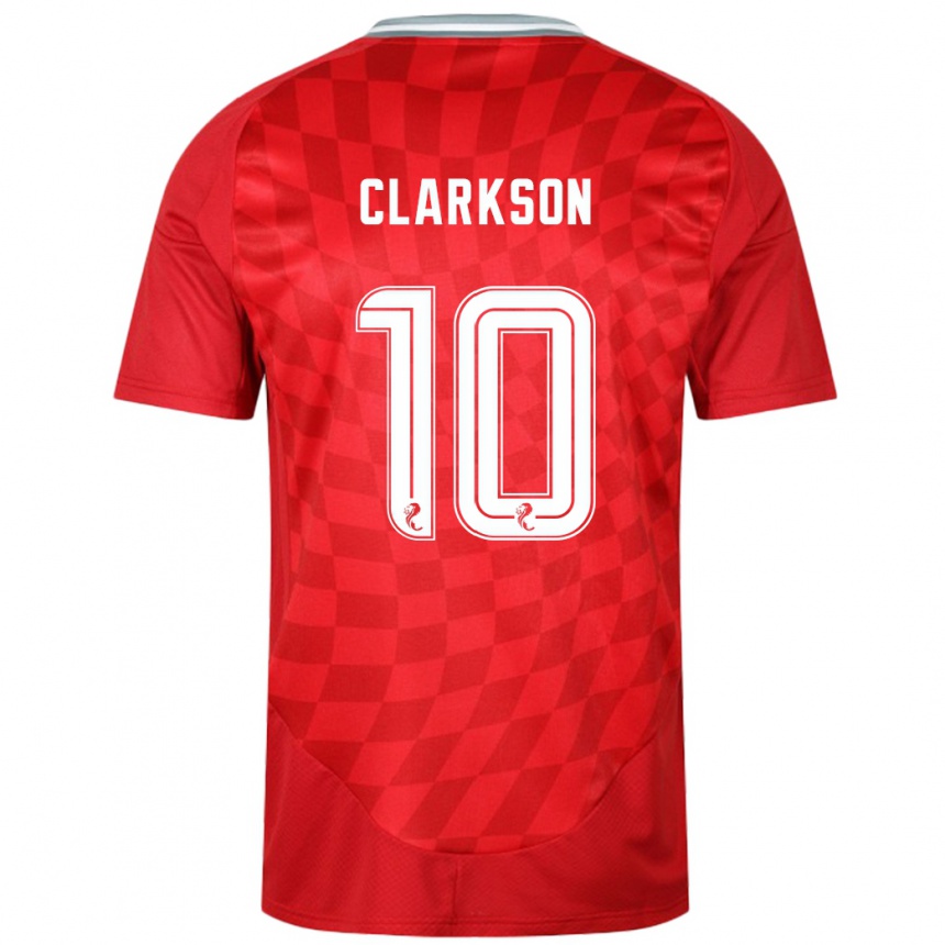 Vaikiškas Leighton Clarkson #10 Raudona Namų Marškinėliai 2024/25 T-Shirt