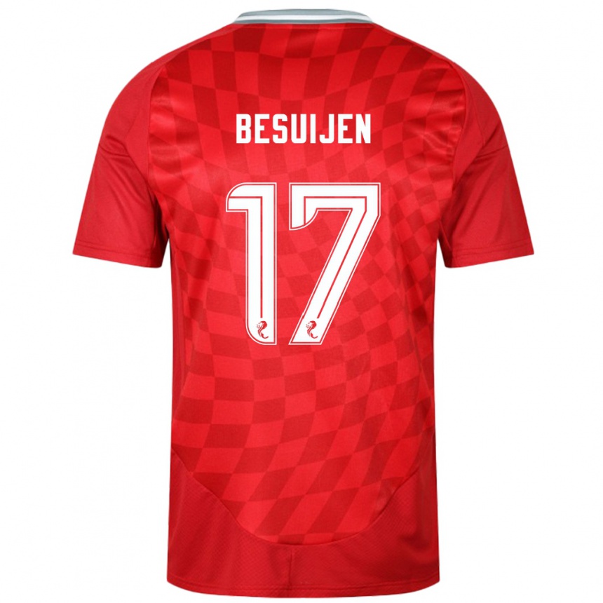 Vaikiškas Vicente Besuijen #17 Raudona Namų Marškinėliai 2024/25 T-Shirt