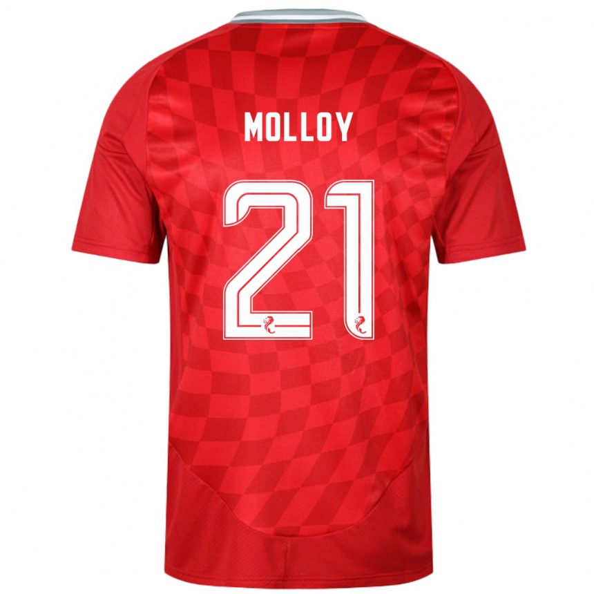 Vaikiškas Gavin Molloy #21 Raudona Namų Marškinėliai 2024/25 T-Shirt