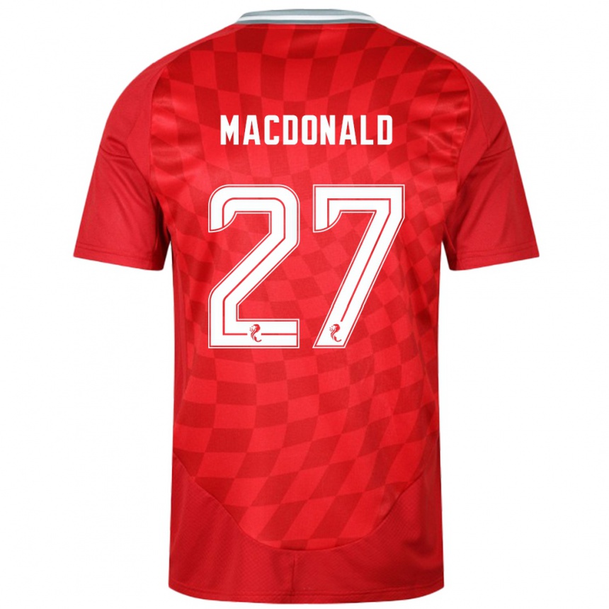 Vaikiškas Angus Macdonald #27 Raudona Namų Marškinėliai 2024/25 T-Shirt