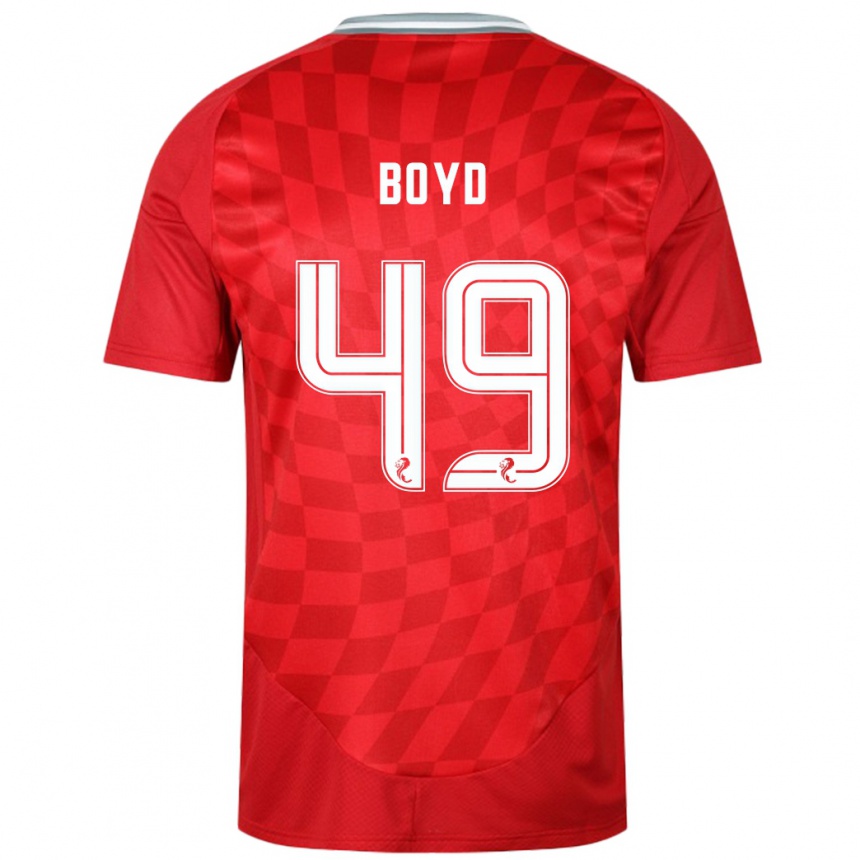 Vaikiškas Fletcher Boyd #49 Raudona Namų Marškinėliai 2024/25 T-Shirt