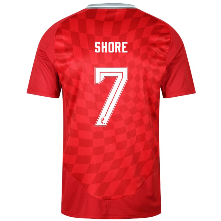 Vaikiškas Eilidh Shore #7 Raudona Namų Marškinėliai 2024/25 T-Shirt