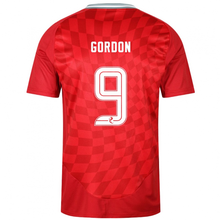 Vaikiškas Lauren Gordon #9 Raudona Namų Marškinėliai 2024/25 T-Shirt