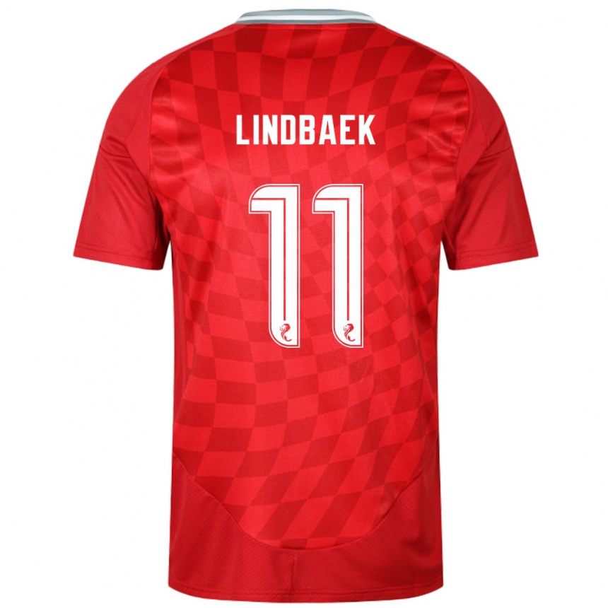 Vaikiškas Adele Lindbaek #11 Raudona Namų Marškinėliai 2024/25 T-Shirt