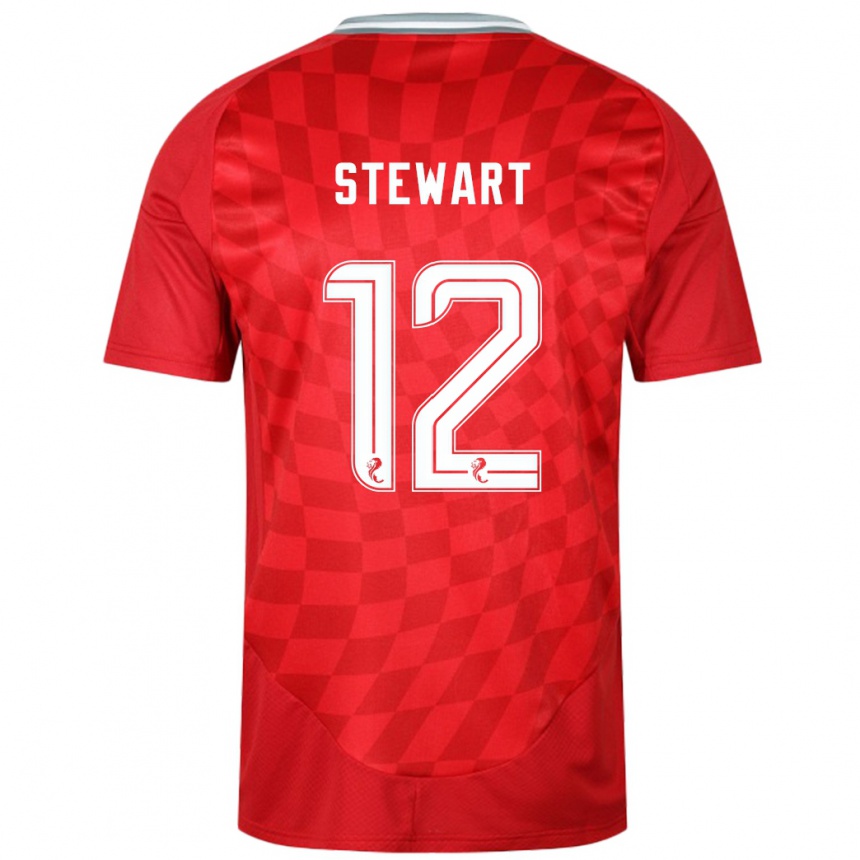 Vaikiškas Hannah Stewart #12 Raudona Namų Marškinėliai 2024/25 T-Shirt