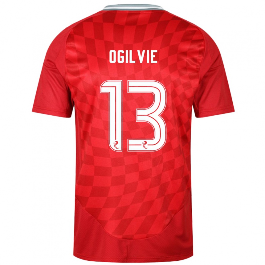 Vaikiškas Francesca Ogilvie #13 Raudona Namų Marškinėliai 2024/25 T-Shirt