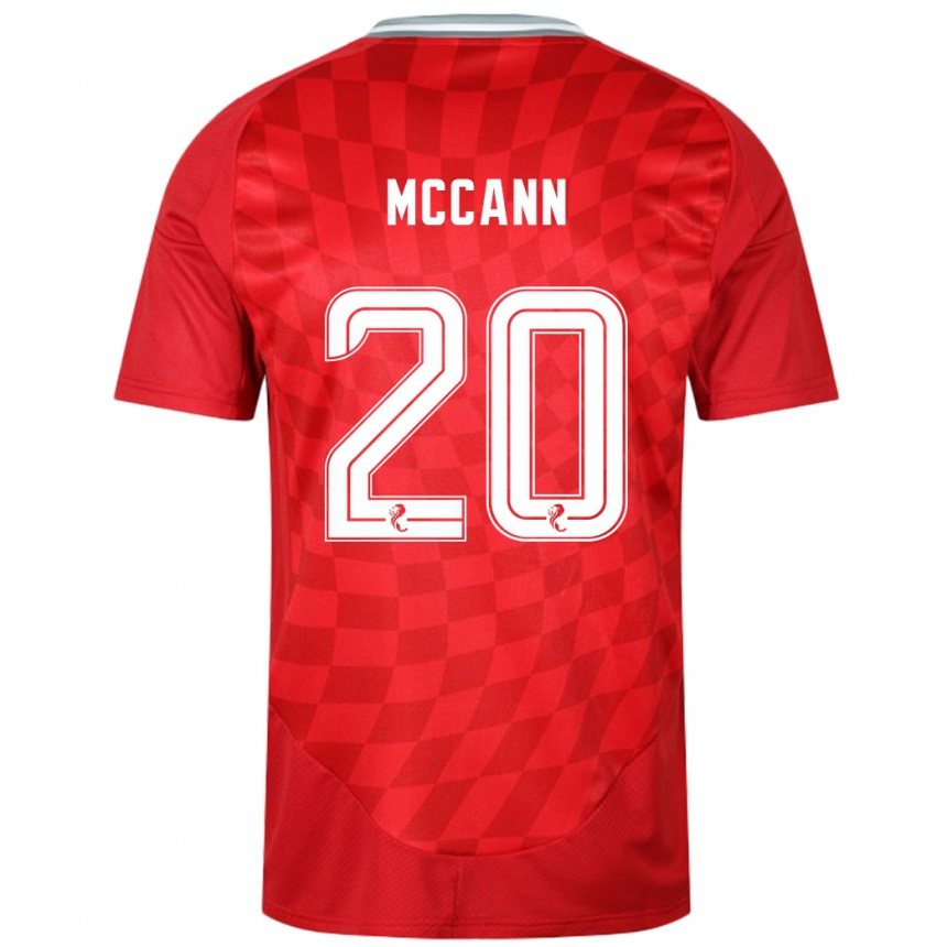 Vaikiškas Annalisa Mccann #20 Raudona Namų Marškinėliai 2024/25 T-Shirt