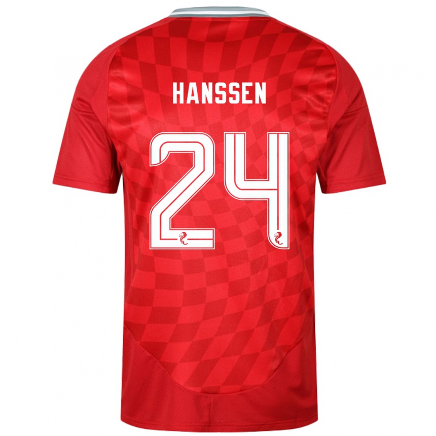 Vaikiškas Nadine Hanssen #24 Raudona Namų Marškinėliai 2024/25 T-Shirt