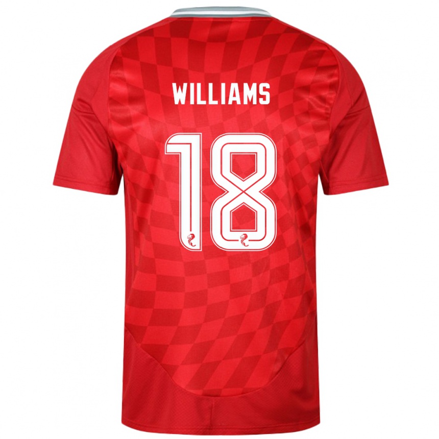 Vaikiškas Rhys Williams #18 Raudona Namų Marškinėliai 2024/25 T-Shirt