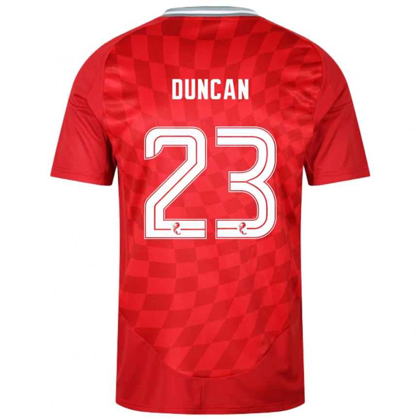 Vaikiškas Ryan Duncan #23 Raudona Namų Marškinėliai 2024/25 T-Shirt