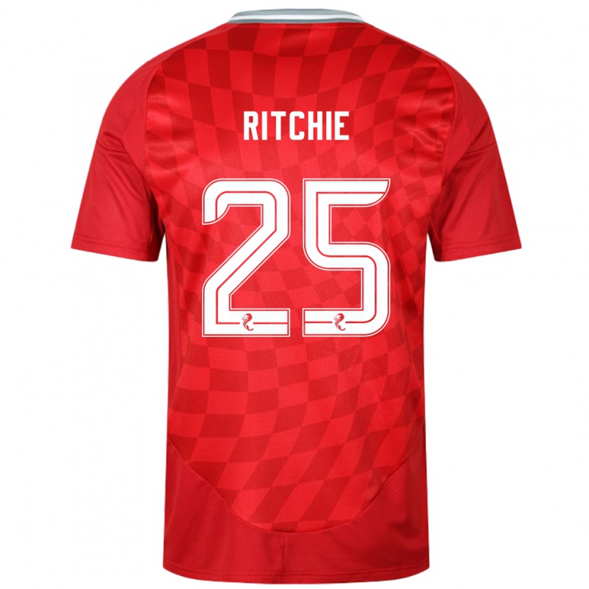 Vaikiškas Tom Ritchie #25 Raudona Namų Marškinėliai 2024/25 T-Shirt