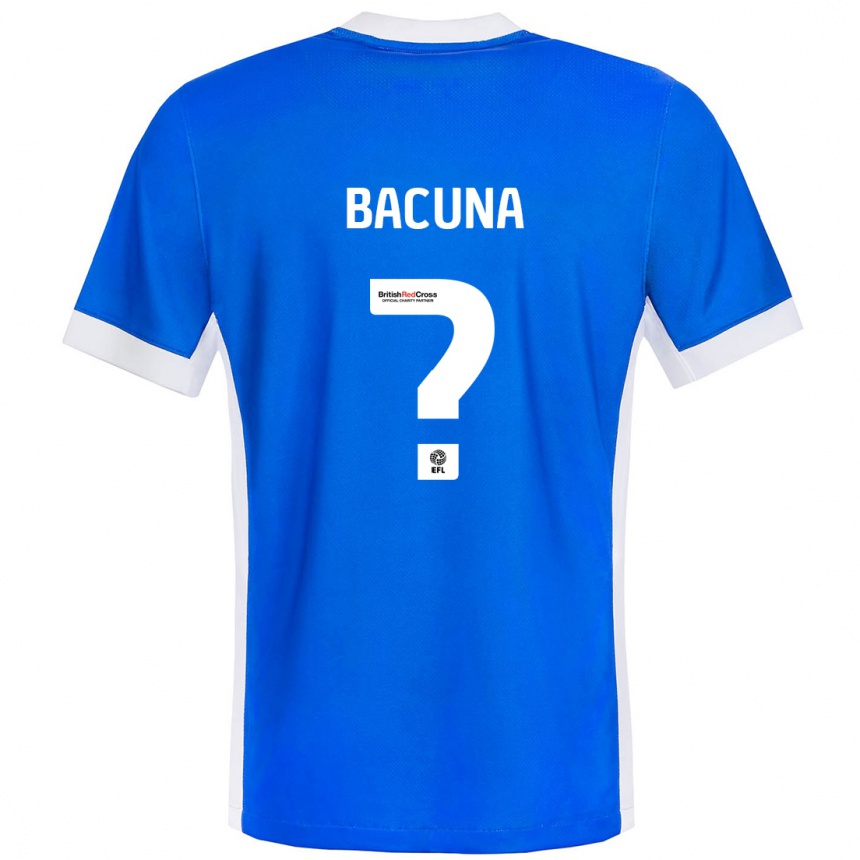 Vaikiškas Juninho Bacuna #0 Mėlyna Balta Namų Marškinėliai 2024/25 T-Shirt