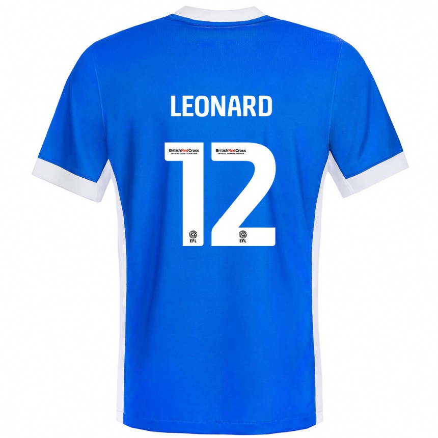 Vaikiškas Marc Leonard #12 Mėlyna Balta Namų Marškinėliai 2024/25 T-Shirt