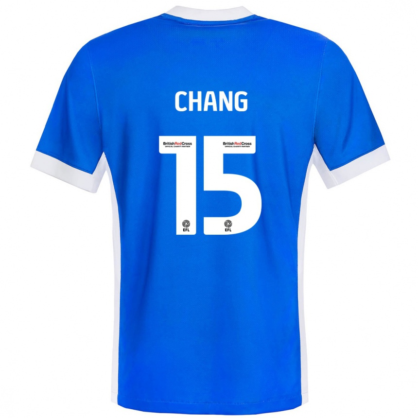 Vaikiškas Alfie Chang #15 Mėlyna Balta Namų Marškinėliai 2024/25 T-Shirt