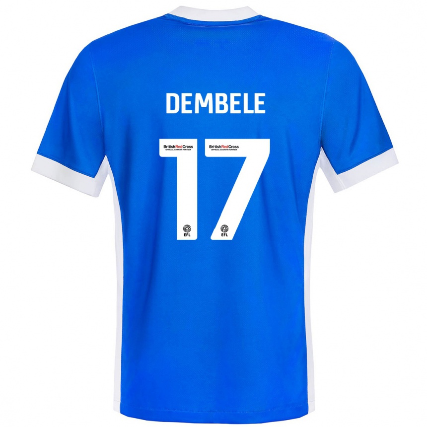 Vaikiškas Siriki Dembélé #17 Mėlyna Balta Namų Marškinėliai 2024/25 T-Shirt