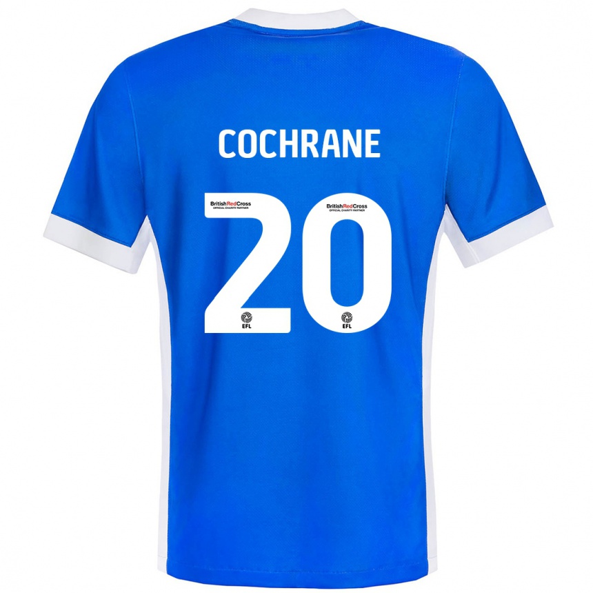 Vaikiškas Alex Cochrane #20 Mėlyna Balta Namų Marškinėliai 2024/25 T-Shirt