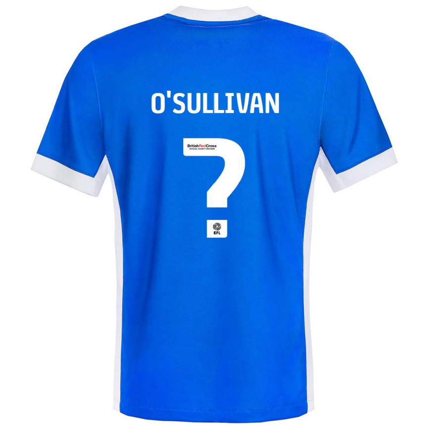 Vaikiškas William O'sullivan #0 Mėlyna Balta Namų Marškinėliai 2024/25 T-Shirt