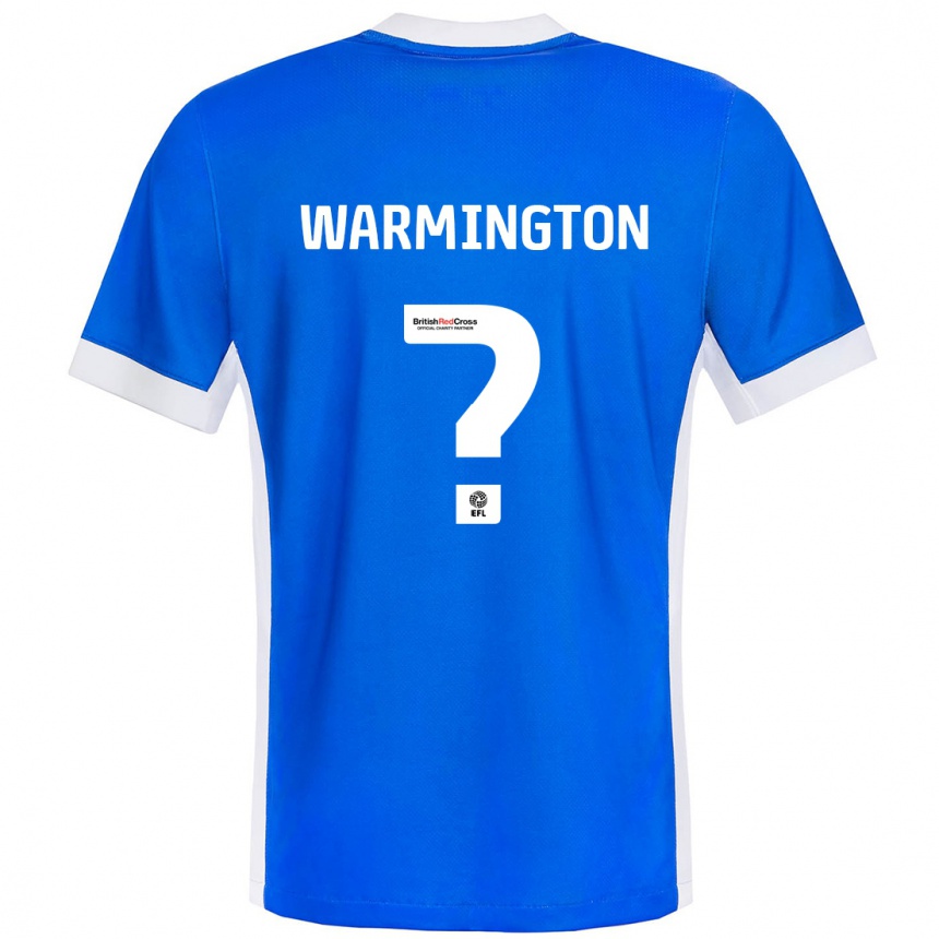 Vaikiškas Tyrese Warmington #0 Mėlyna Balta Namų Marškinėliai 2024/25 T-Shirt