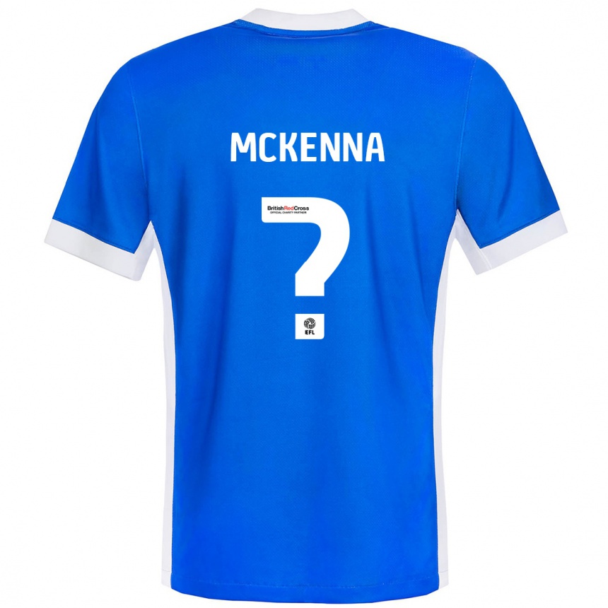 Vaikiškas Rebecca Mckenna #0 Mėlyna Balta Namų Marškinėliai 2024/25 T-Shirt