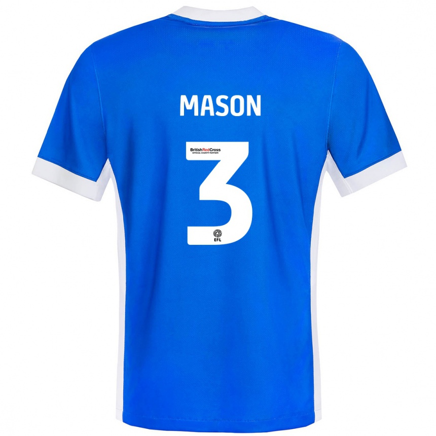 Vaikiškas Ellie Mason #3 Mėlyna Balta Namų Marškinėliai 2024/25 T-Shirt