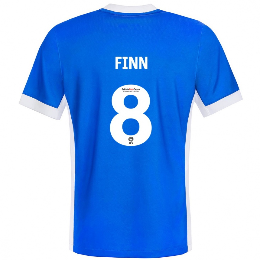 Vaikiškas Jamie Finn #8 Mėlyna Balta Namų Marškinėliai 2024/25 T-Shirt