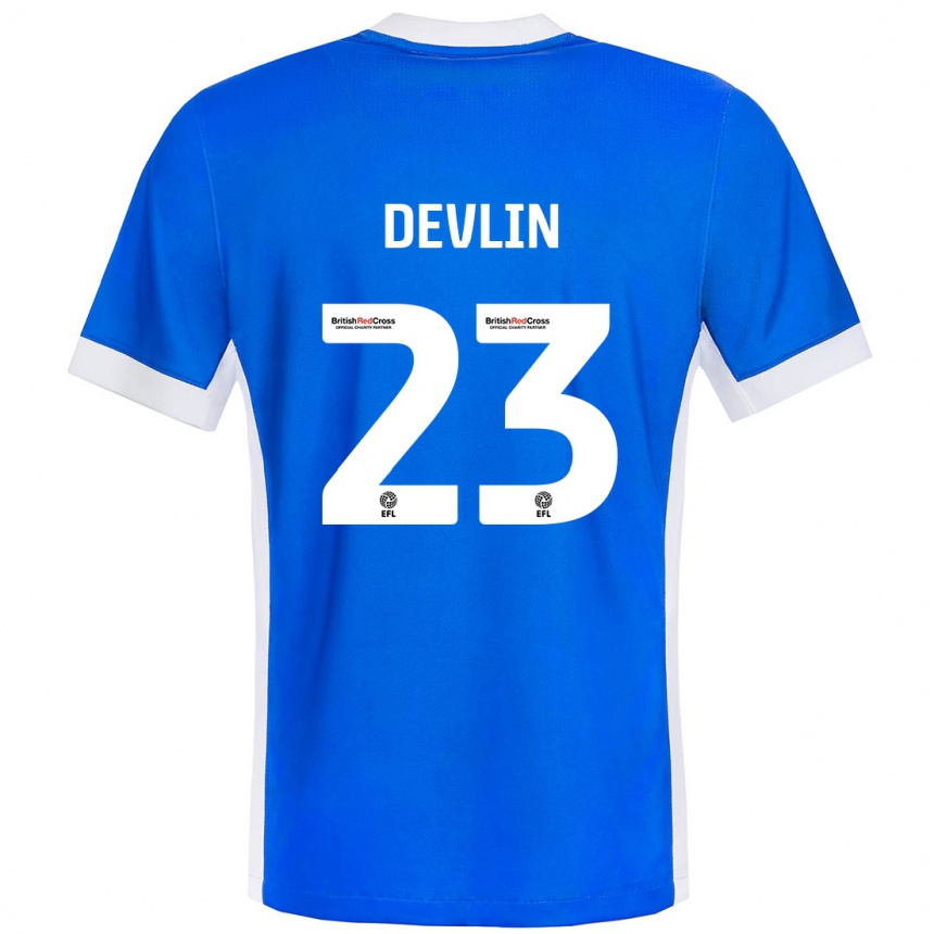 Vaikiškas Charlotte Devlin #23 Mėlyna Balta Namų Marškinėliai 2024/25 T-Shirt