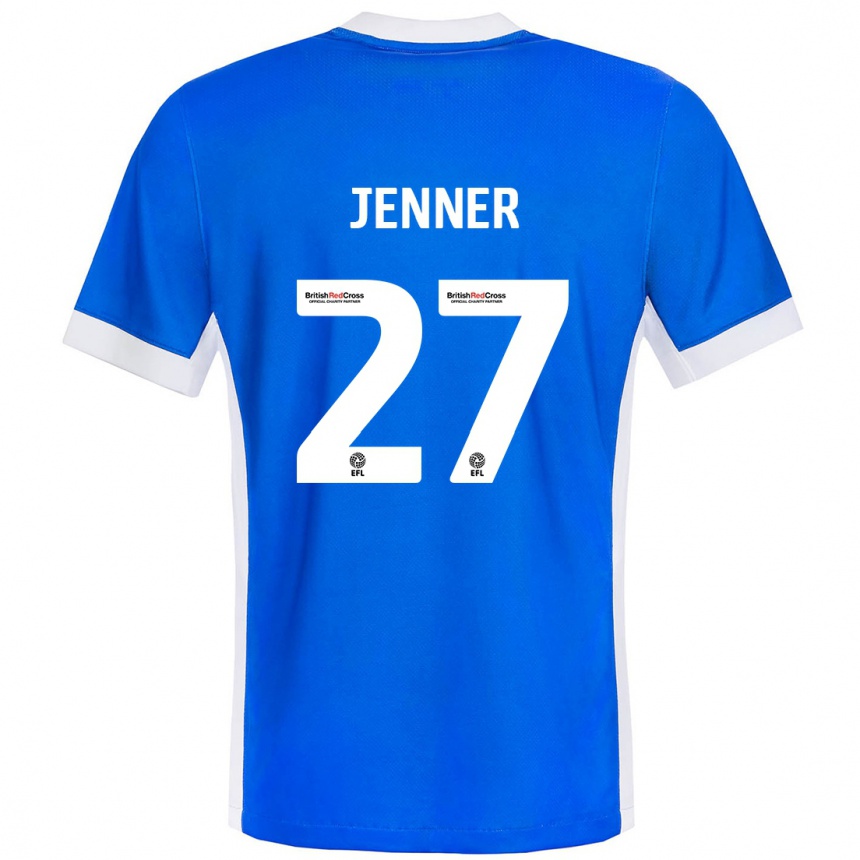 Vaikiškas Abbi Jenner #27 Mėlyna Balta Namų Marškinėliai 2024/25 T-Shirt