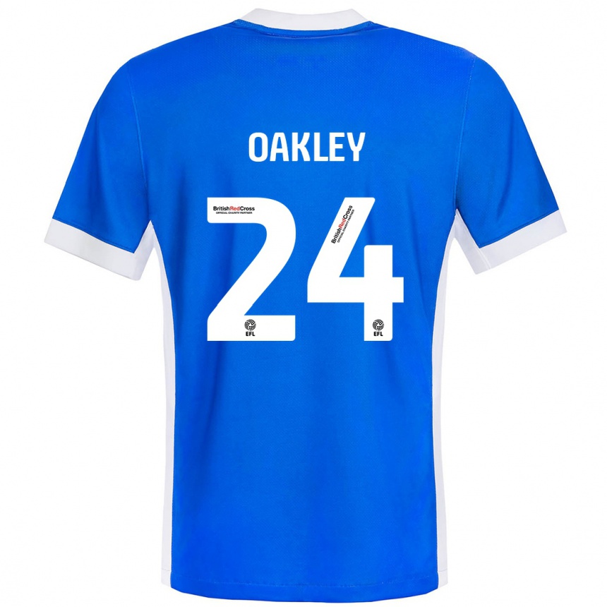 Vaikiškas Marcel Oakley #24 Mėlyna Balta Namų Marškinėliai 2024/25 T-Shirt