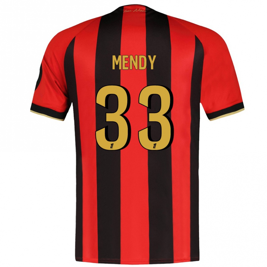 Vaikiškas Antoine Mendy #33 Raudona Juoda Namų Marškinėliai 2024/25 T-Shirt