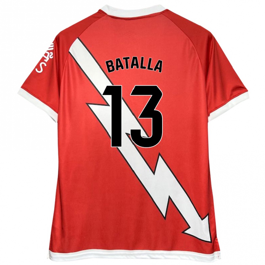 Vaikiškas Augusto Batalla #13 Balta Raudona Namų Marškinėliai 2024/25 T-Shirt