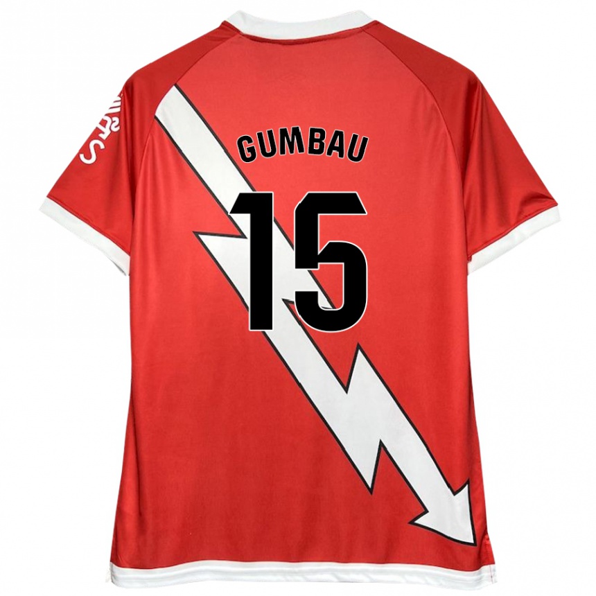 Vaikiškas Gerard Gumbau #15 Balta Raudona Namų Marškinėliai 2024/25 T-Shirt